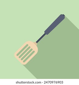Spatula element icon flat vector. Hole tool. Cooking baker accessory