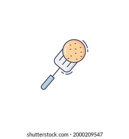 spatula Flat Icon Isolated On White Background 