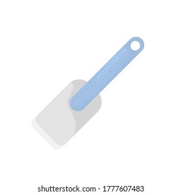 Spatula Flat Illustration. Vector Icon Of Silicone Spatula.