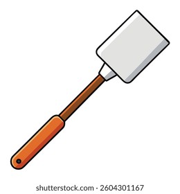 Spatula flat illutration white background