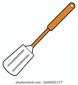 Spatula flat illutration white background