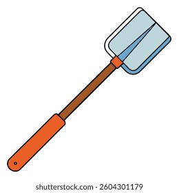 Spatula flat illutration white background