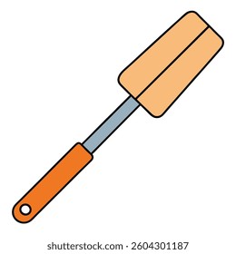 Spatula flat illutration white background