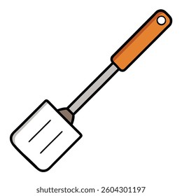 Spatula flat illutration white background