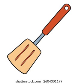 Spatula flat illutration white background
