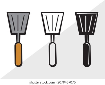 Spatula Fork Printable Vector Illustration