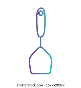 spatula gradient style icon design, Cook kitchen Eat food restaurant home menu dinner lunch cooking and meal theme Vector illustration
