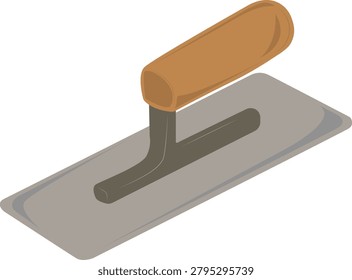 Spatula. Hand tool with a flat blade, designed for applying building mixtures, putty. Finishing and repair work. Construction and repair.