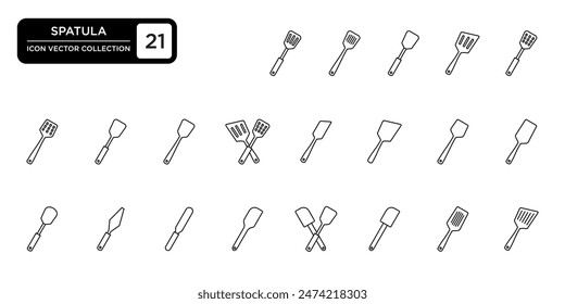 Spatula icon collection, vector icon templates editable and resizable.