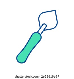 Spatula icon. Construction tool. Color vector instrument illustration