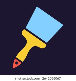 Spatula icon. Construction tool. Color vector instrument illustration