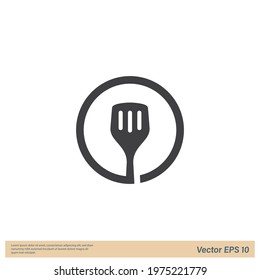 spatula icon cooking symbol restaurant logo template