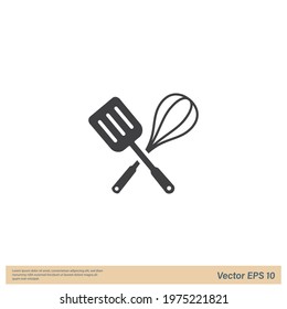 spatula icon cooking symbol restaurant logo template