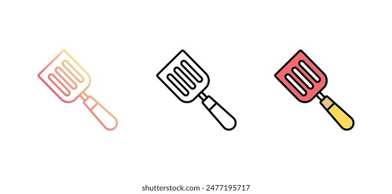 Spatula icon design with white background stock illustration