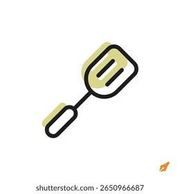 o ícone de espátula foi projetado em um estilo atraente e facilmente reconhecível. É adequado para várias necessidades visuais, como aplicativos, apresentações, mídia digital ou outros projetos de design gráfico.