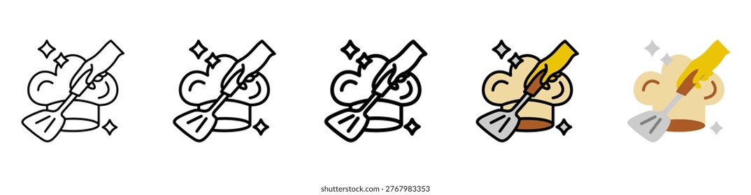 Spatula Icon With Differences and Colors