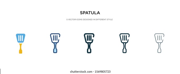 spatula icon in different style vector illustration. two colored and black spatula vector icons designed in filled, outline, line and stroke style can be used for web, mobile, ui