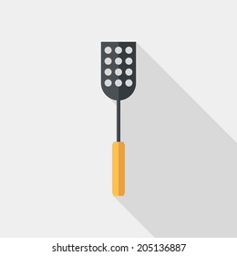 Spatula icon. Flat design style modern vector illustration. Isolated on stylish color background. Flat long shadow icon. Elements in flat design.