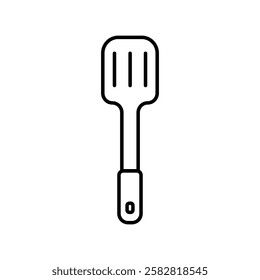 Spatula icon Flat isolated outline sign