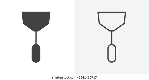 Spatula icon flat and simple set design