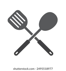 Spatula icon with flat style