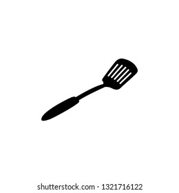 Spatula Icon In Flat Style Vector For Apps, UI, Websites. Black Icon Vector Illustration.