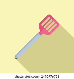 Spatula icon flat vector. Cooking spoon. Cutout food object