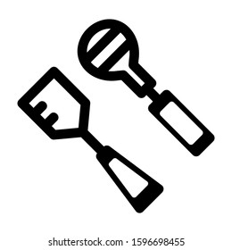 spatula icon isolated sign symbol vector illustration - high quality black style vector icons
