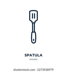 spatula icon from kitchen collection. Thin linear spatula, equipment, tool outline icon isolated on white background. Line vector spatula sign, symbol for web and mobile