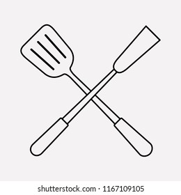Spatula icon line element. Vector illustration of spatula icon line isolated on clean background for your web mobile app logo design.