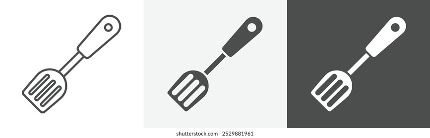 spatula icon Logo art vector in outline