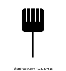 Icono de la espátula o logotipo símbolo de signo aislado ilustración vectorial - iconos vectoriales de estilo negro de alta calidad
