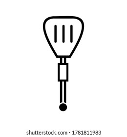 Icono de la espátula o logotipo símbolo de signo aislado ilustración vectorial - iconos vectoriales de estilo negro de alta calidad
