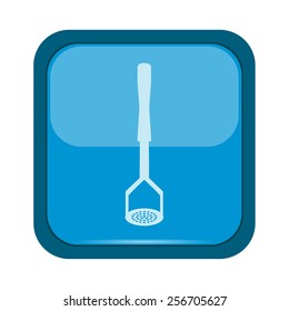 Spatula icon on a blue button