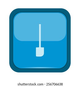 Spatula icon on a blue button