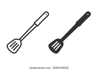 Spatula icon on white background. Vector art image illustration, isolated on white background.