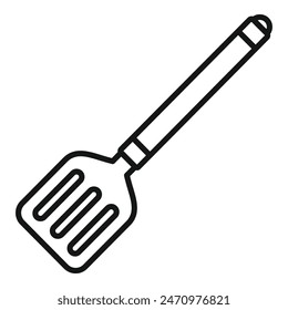 Spatula icon outline vector. Cooking spoon. Cutout food object