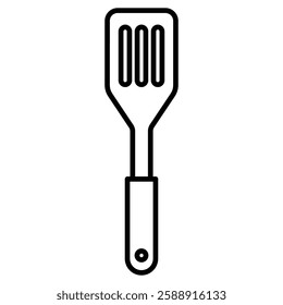 spatula icon Outline vector symbol sign
