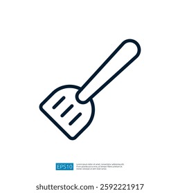 Spatula Icon Perfect for Culinary Designs and Cooking Related Illustrations in a Modern Kitchen Setting