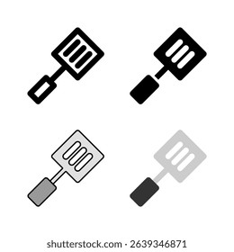 A spatula icon set, ideal for cooking, flipping, baking, and general kitchen utensils.