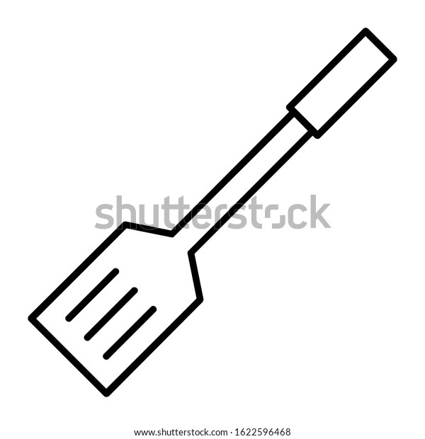 Spatula Icon Symbol Outline Style Stock Vector (Royalty Free ...