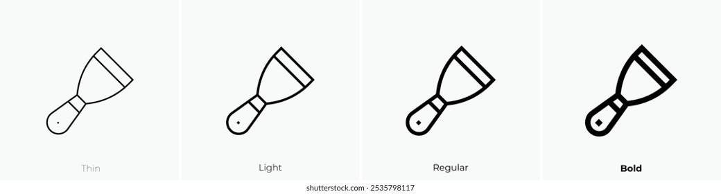 spatula icon. Thin, Light Regular And Bold style design isolated on white background