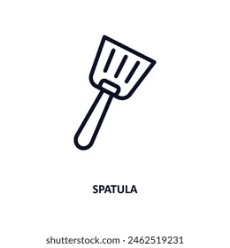 spatula icon. Thin line spatula icon from kitchen collection. Outline vector isolated on white background. Editable spatula symbol can be used web and mobile