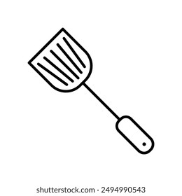 Spatula icon in thin line style Vector illustration graphic design 