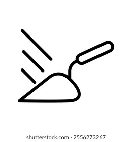 Spatula icon in thin line style vector illustration graphic design