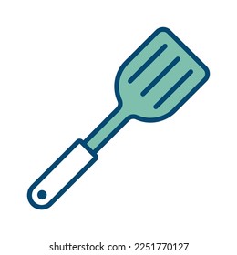 plantilla de diseño vectorial de icono de espátula en fondo blanco