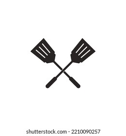 Diseño de símbolo de ilustración de vector de icono de espátula