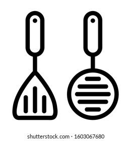spatula icon vector isolated. Cooking set icon isolated