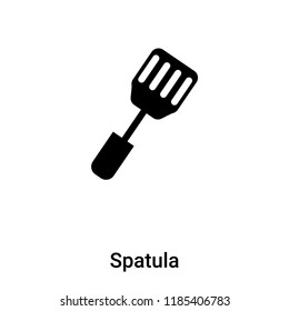 Spatula icon vector isolated on white background, logo concept of Spatula sign on transparent background, filled black symbol