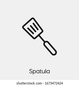 spatula icon vector. Linear style sign for mobile concept and web design. spatula symbol illustration. Pixel vector graphics - Vector.